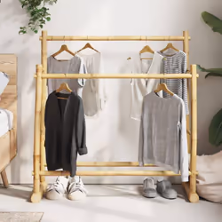 Mettez votre placard en ordre et choisissez facilement votre tenue avec ce porte-vêtements en bambou ! Stable et durable : le ...