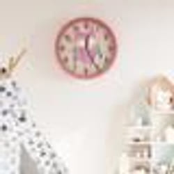 vidaXL Horloge murale rose Ø25,5 cm polystyrène et verre