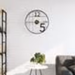 vidaXL Horloge murale noir Ø50 cm fer
