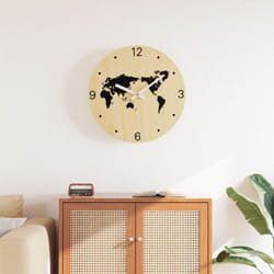 Vidaxl - Horloge murale jaune et noir Ø30 cm bois d'ingénierie