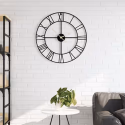 Cette horloge murale présente un aspect rustique avec de beaux grains, ajoutant une touche élégante et fonctionnelle à votre  ...
