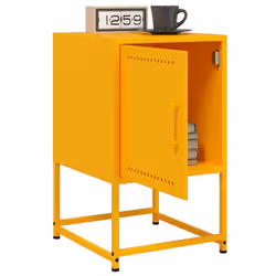 VidaXL 846453 Table de nuit et table de chevet Jaune - Vue supplémentaire 4