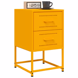 VidaXL 846464 Table de nuit et table de chevet Jaune - Vue supplémentaire 4