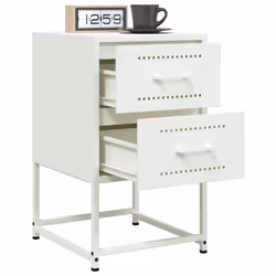 VidaXL 846468 Table de nuit et table de chevet Blanc - Vue supplémentaire 5
