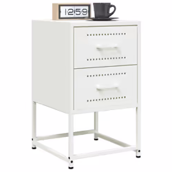 VidaXL 846469 Table de nuit et table de chevet Blanc - Vue supplémentaire 4