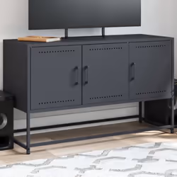 Ce meuble TV de style industriel constitue un supplément intemporel à votre salon ou à votre chambre à coucher. Cadre robuste ...