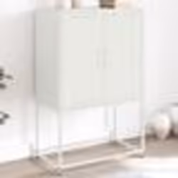 vidaXL Meuble TV blanc 68x39x60,5 cm acier
