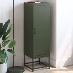 Ce buffet haut robuste de style industriel constitue un supplément intemporel à votre salon ou à votre chambre à coucher. Cad ...