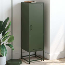 vidaXL Buffet vert olive 36x39x123 cm acier