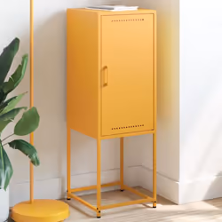Ce buffet haut robuste de style industriel constitue un supplément intemporel à votre salon ou à votre chambre à coucher. Cad ...