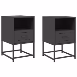VidaXL 846555, Noir, Acier, 360 mm, 390 mm, 605 mm, 2 pièce(s)