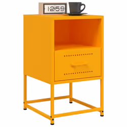 VidaXL 846560 Table de nuit et table de chevet Jaune - Vue supplémentaire 4