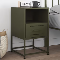 VidaXL 846562 Table de nuit et table de chevet Olive - Vue supplémentaire 2