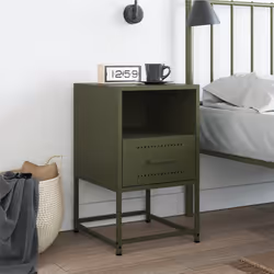 VidaXL 846562 Table de nuit et table de chevet Olive - Vue supplémentaire 3