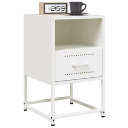 VidaXL 846564 Table de nuit et table de chevet Blanc - Vue supplémentaire 4