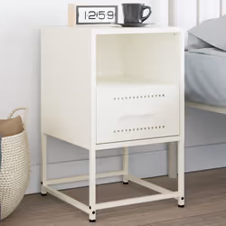 VidaXL 846565 Table de nuit et table de chevet Blanc