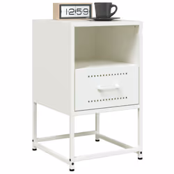 VidaXL 846565 Table de nuit et table de chevet Blanc - Vue supplémentaire 4