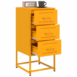 VidaXL 846584 Table de nuit et table de chevet Jaune - Vue supplémentaire 4
