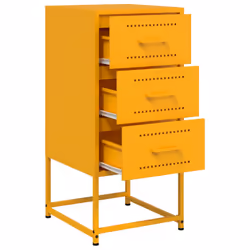 VidaXL 846584 Table de nuit et table de chevet Jaune - Vue supplémentaire 8
