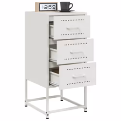 VidaXL 846589 Table de nuit et table de chevet Blanc - Vue supplémentaire 4