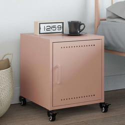 Vidaxl - Table de chevet rose 36x38,5x43,5 cm acier