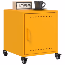 VidaXL 846621 Table de nuit et table de chevet Jaune - Vue supplémentaire 4