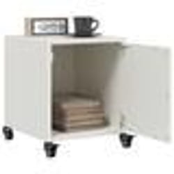 vidaXL Tables de chevet 2 pcs blanc 36x39x43,5 cm acier