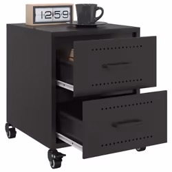 VidaXL 846626 Table de nuit et table de chevet Noir - Vue supplémentaire 4