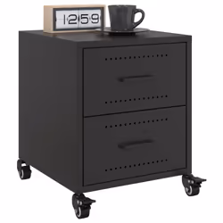 VidaXL 846626 Table de nuit et table de chevet Noir - Vue supplémentaire 5