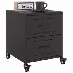 VidaXL 846627 Table de nuit et table de chevet Noir - Vue supplémentaire 5