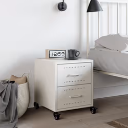 VidaXL 846636 Table de nuit et table de chevet Blanc