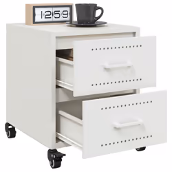 VidaXL 846636 Table de nuit et table de chevet Blanc - Vue supplémentaire 4