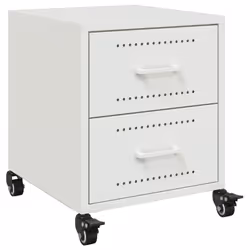 VidaXL 846637 Table de nuit et table de chevet Blanc - Vue supplémentaire 5