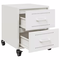 VidaXL 846637 Table de nuit et table de chevet Blanc - Vue supplémentaire 8