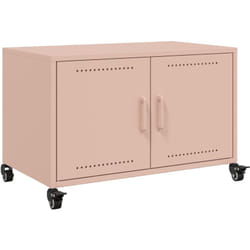 Meuble TV rose 68x39x43,5 cm acier vidaXL