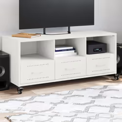 Ce meuble TV est simple et pratique, s'adaptant parfaitement à votre salon. Matériau durable : l'acier est un matériau except ...