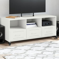 Vidaxl - Meuble tv blanc 100,5x39x43,5 cm acier
