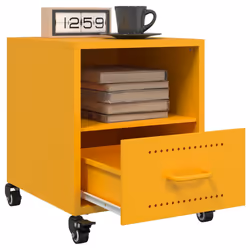VidaXL 846710 Table de nuit et table de chevet Jaune - Vue supplémentaire 4