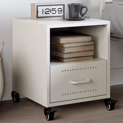 VidaXL 846714 Table de nuit et table de chevet Blanc - Vue supplémentaire 2