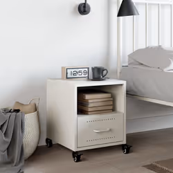 VidaXL 846714 Table de nuit et table de chevet Blanc - Vue supplémentaire 3