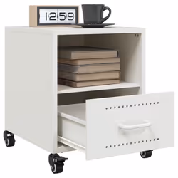 VidaXL 846714 Table de nuit et table de chevet Blanc - Vue supplémentaire 4