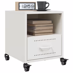 VidaXL 846714 Table de nuit et table de chevet Blanc - Vue supplémentaire 5