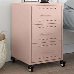 Table de chevet rose 36x39x59 cm acier Vidaxl