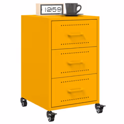 VidaXL 846731 Table de nuit et table de chevet Jaune - Vue supplémentaire 4
