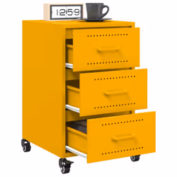 VidaXL 846731 Table de nuit et table de chevet Jaune - Vue supplémentaire 5
