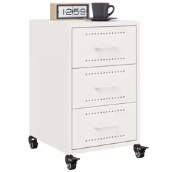 VidaXL 846733 Table de nuit et table de chevet Blanc - Vue supplémentaire 4