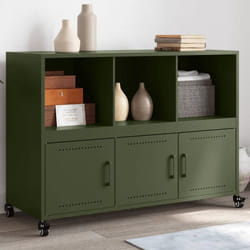 Vidaxl - Buffet vert olive 100,5x39x72 cm acier laminé à froid