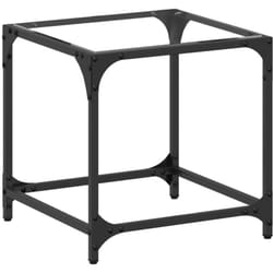 Table basse avec dessus en verre transparent 40x40x40 cm acier Vidaxl