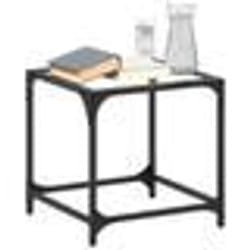 vidaXL Tables basses avec dessus en verre transparent 2 pcs acier