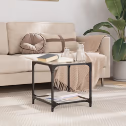 Ajoutez une touche d'élégance à votre salon avec cette élégante table basse ! Dessus en verre : le dessus de la table d'appoi ...